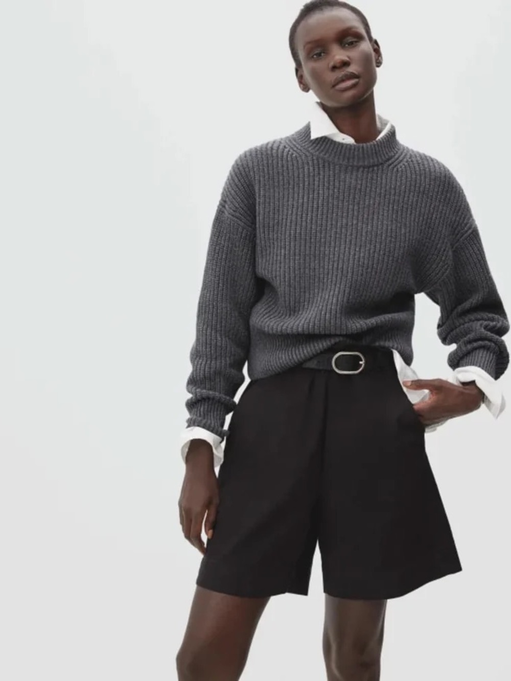 NWT Everlane cotton textured crew sweater